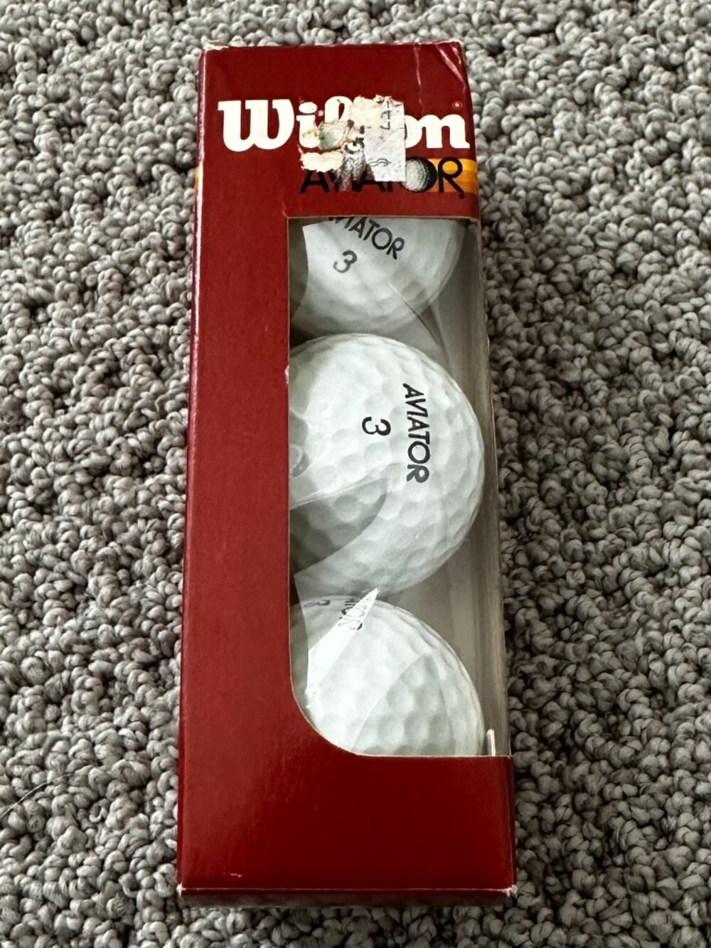 Vintage Wilson Aviator #3 Golf Balls (Set Of 3 Balls)-Extra Long Distance Balls